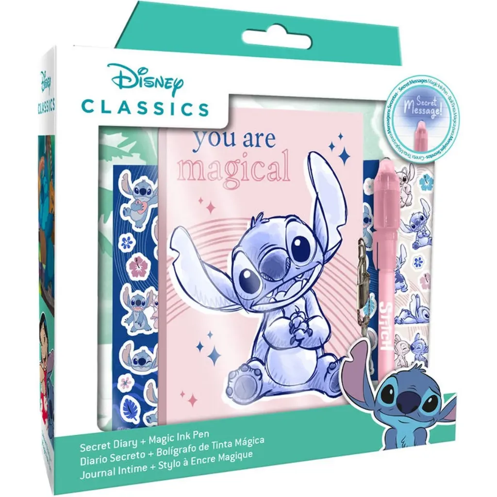 Disney Lilo & Stitch Geheim Dagboek Notitieboekje - A5 - Roze - Met Slotje