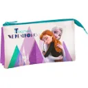 Disney Frozen 3-Vaks Etui – School Etui – Tekenetui – Anna & Elsa – Blauw/Lila