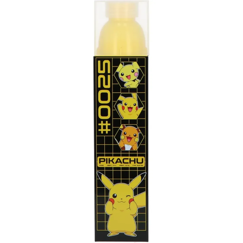 Pokémon Pikachu Drinkfles – Rechthoekig Design – 650 ml – Geel/Transparant – BPA-vrij