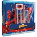 Marvel Spider-Man Briefpapierset – Inclusief Metalen Etui en Inhoud – 5-delig – Rood/Blauw