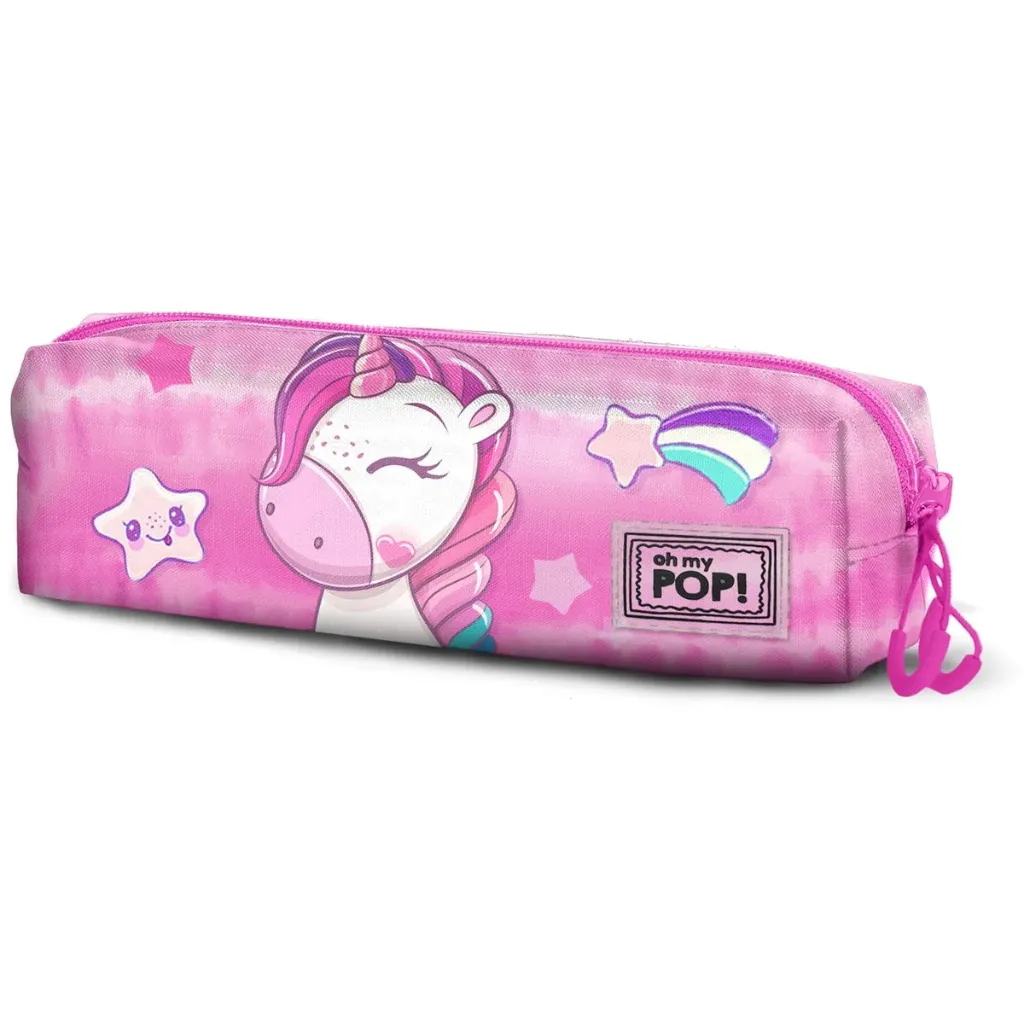 Eenhoorn Dagdroom Vierkant Etui – Pennenzak – Roze – Magisch Design – 21 cm