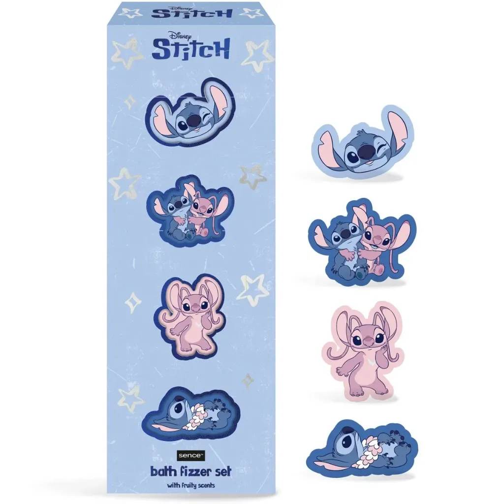 Disney Lilo & Stitch Bruisballen Set - 4-delig - Blauw/Roze