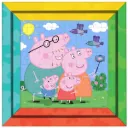 Peppa Pig Kleur & Puzzel Frame Schilderij – 64 Stukjes – Tweezijdige Coloring Puzzle – 27 x 27 cm