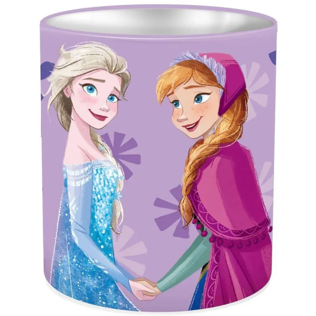 Disney Frozen Metalen Pennenbak – Ronde Beker – 10 x 11 cm – Stevige Opbergbox – Blauw
