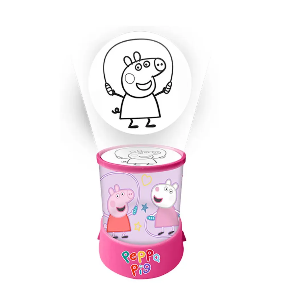 Peppa Pig Projectorlamp – Nachtlamp & Bureaulamp – 10 x 16 cm – Roze/Blauw