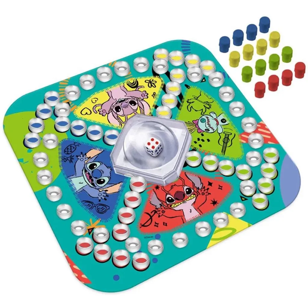 Disney Lilo & Stitch Pop Up Ludo - 27 x 27 cm - Bordspel voor 2-4 Spelers
