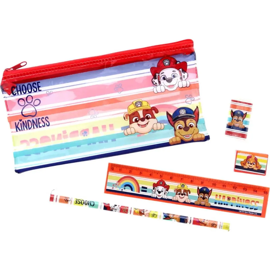 Paw Patrol Gevulde Etui – Inclusief Schrijfset – 20 cm – Blauw/Multi – Complete Pennenzak