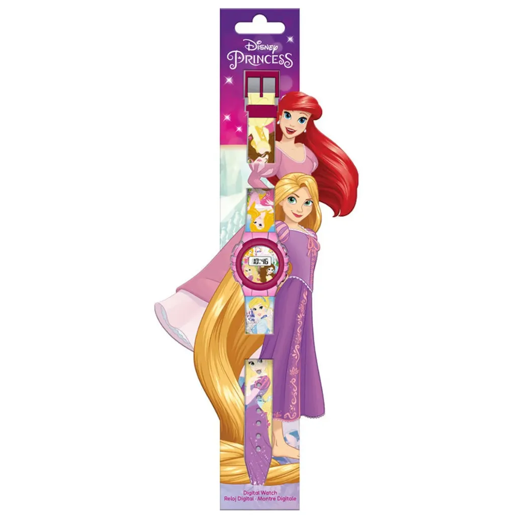 Disney Princess Digitaal Horloge – Kindhorloge met LED-Display – Roze/Multi – Magische Accessoire