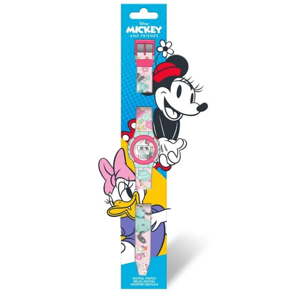 Disney Minnie Mouse Digitaal Horloge – Kindhorloge met LED-Display – Roze/Stippen – Modieus Design