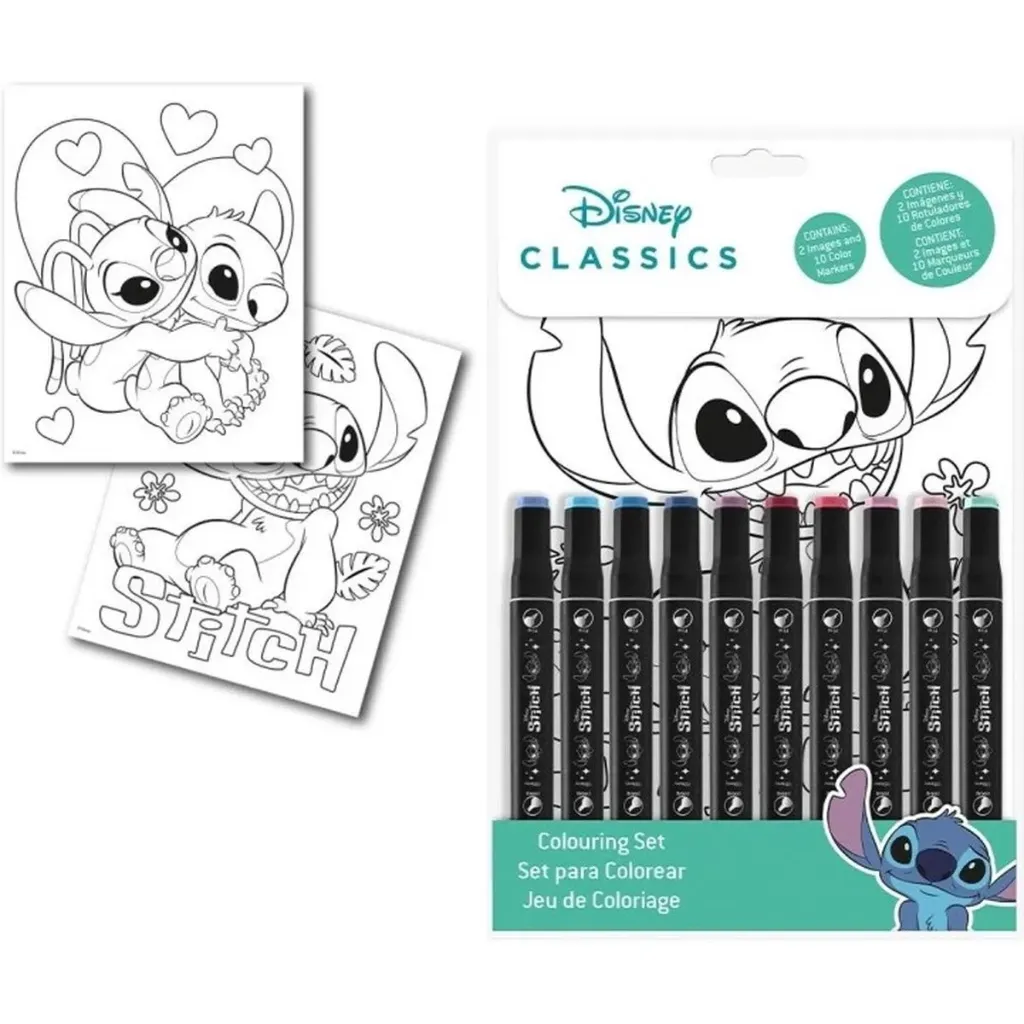 Disney Lilo & Stitch Kleurpakket - 2 Kleurplaten inclusief Stiften
