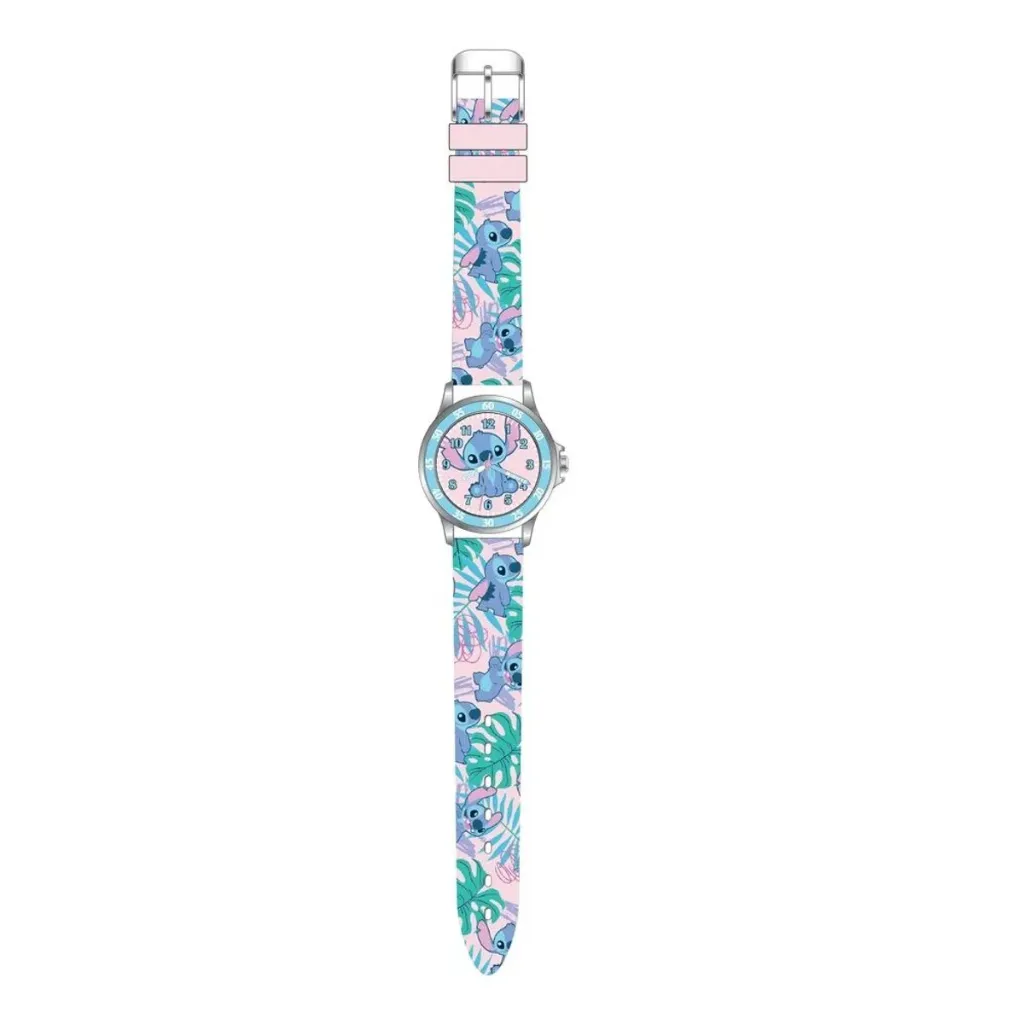 Disney Lilo & Stitch Analoog Polshorloge - Roze / Groen - Horloge