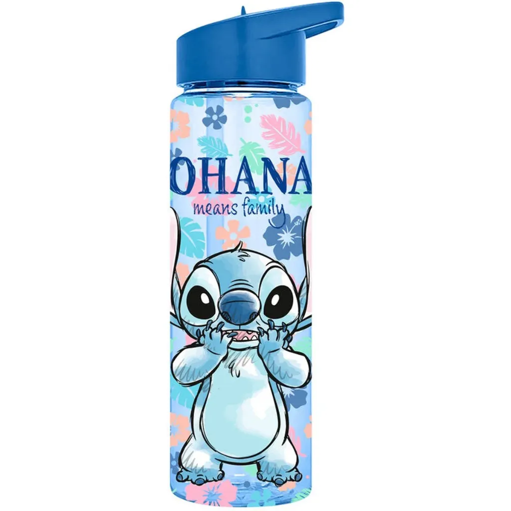 Disney Lilo & Stitch Waterfles - 600 ml - Transparant / Blauw
