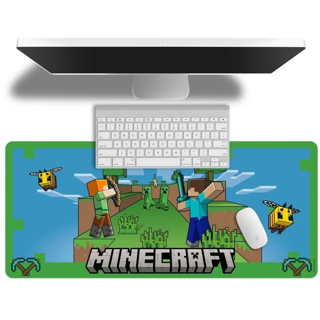 Minecraft Bureaumat - Gaming Onderlegger - 80 x 35 cm - Groen