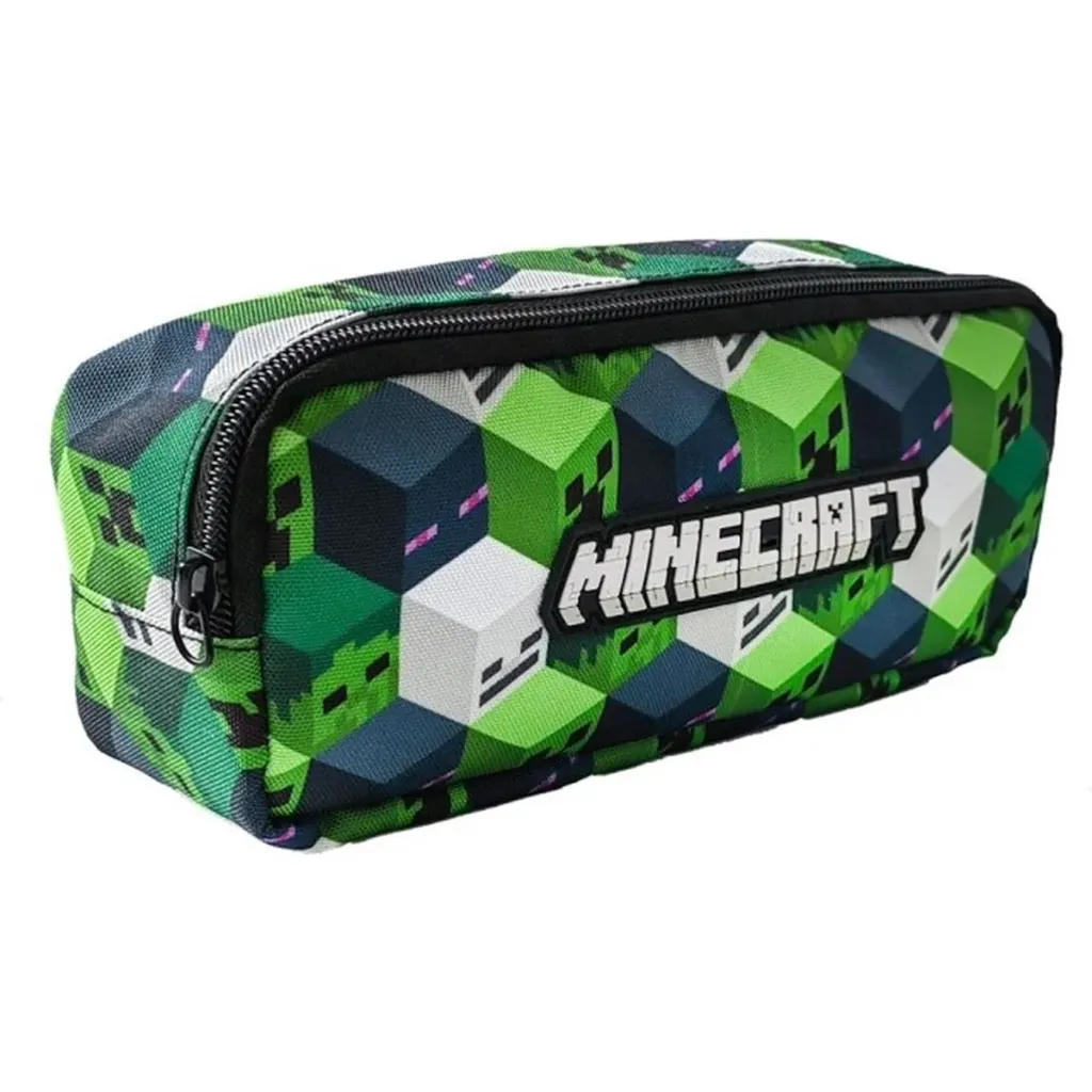 Minecraft Etui - Grote Pennenzak - 23 x 7 x 10 cm - Groen