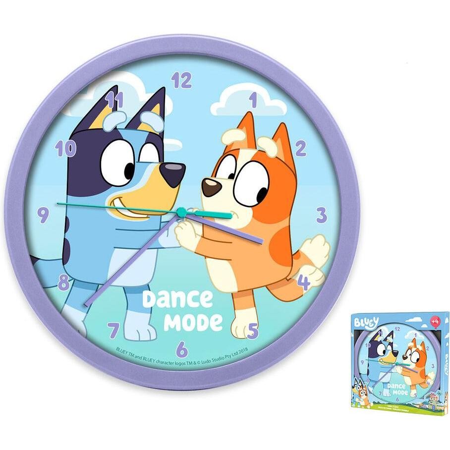 Bluey Wandklok – Kinderkamer Klok – 25 x 25 cm – Blauw – Wanddecoratie