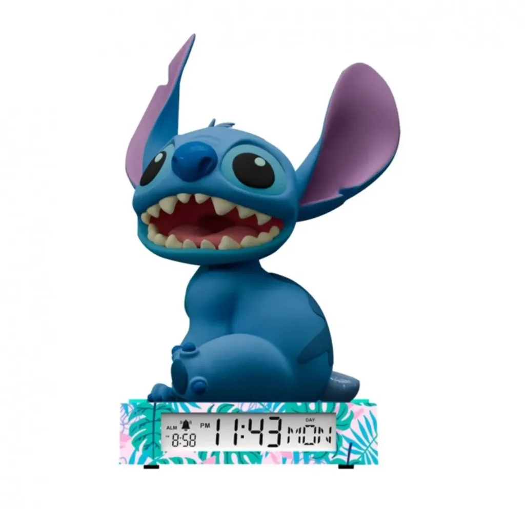 Disney Lilo & Stitch 3D-Lampwekker – Digitale Wekker met Datum & Nachtlamp – Blauw