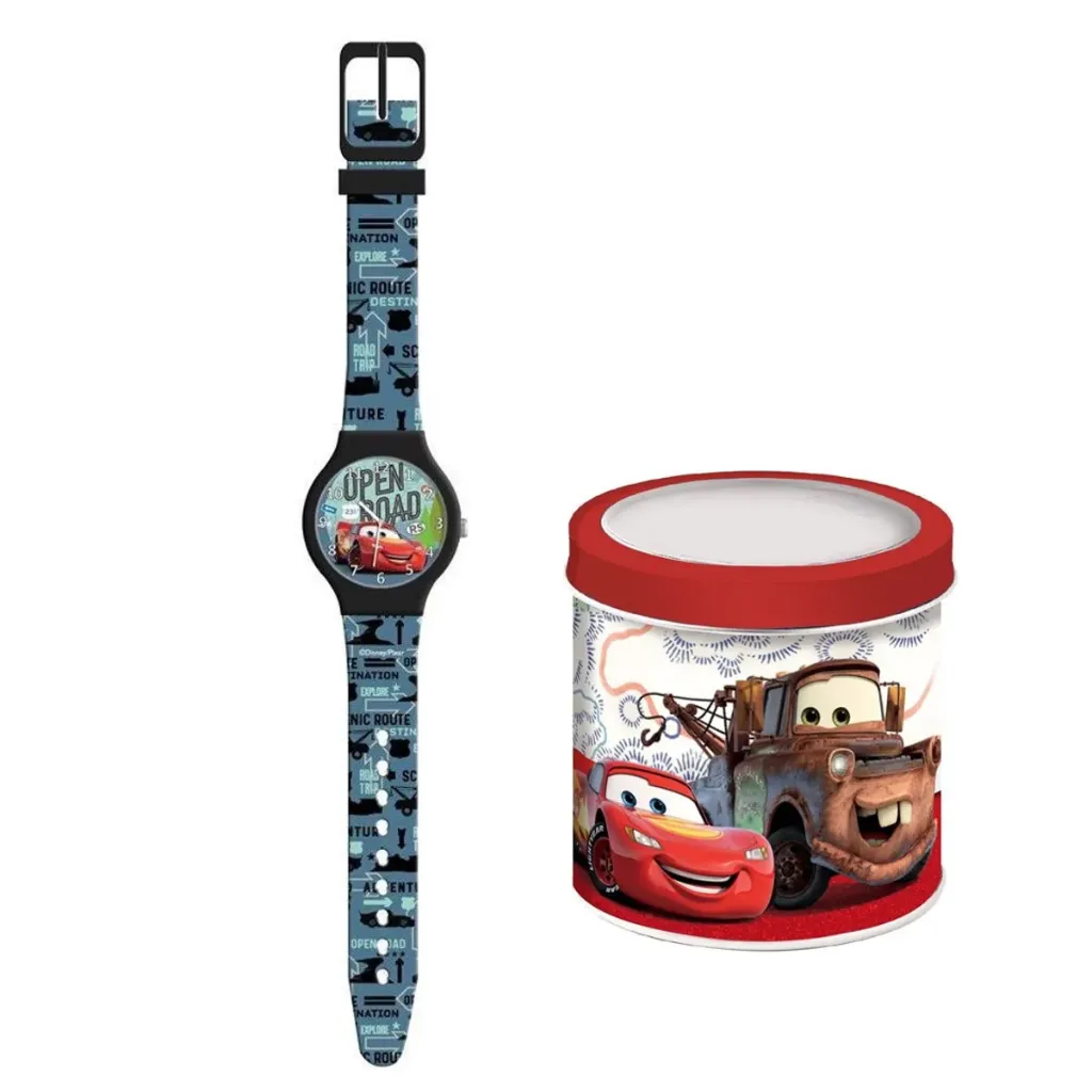 Disney Cars Kinderhorloge – Analoog Horloge met Cars Design – Inclusief Luxe Cadeauverpakking